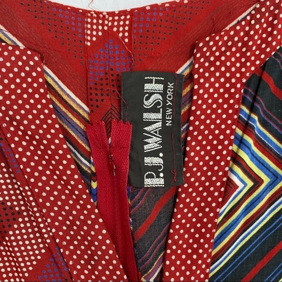 PJ Walsh New York Vintage Polka Dot Geometric 60s 70s Dress ESTIMATED SIZE XS - Picture 11 of 11